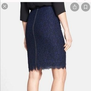 DVF Lace Pencil Skirt